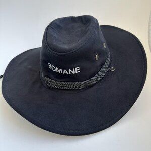 Western Faux Felt Cowboy Hats 7 1/2 Wide Brim Outdoor Sunshade Hat with String